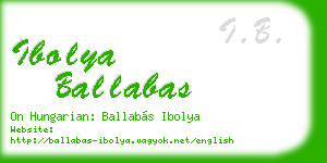 ibolya ballabas business card